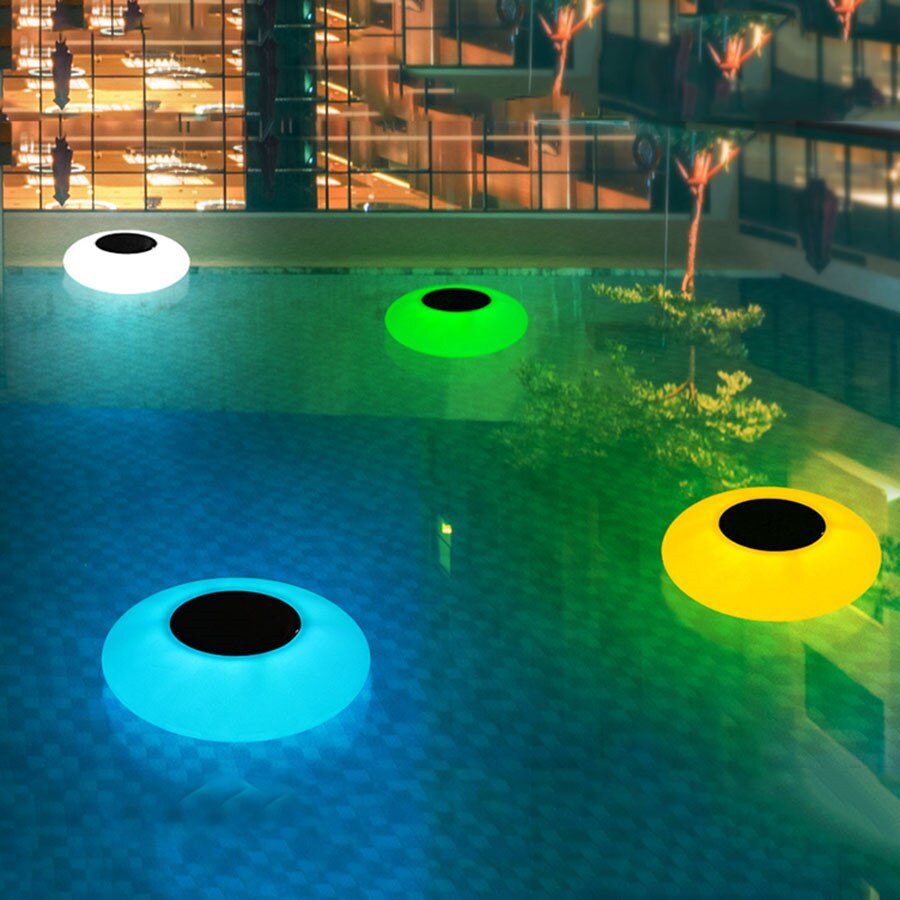 Thrisdar-luz Solar flotante para piscina, IP68, impermeable, para estanque Solar, luz subacuática con mando a distancia, bañera, Spa, fuente, luz nocturna