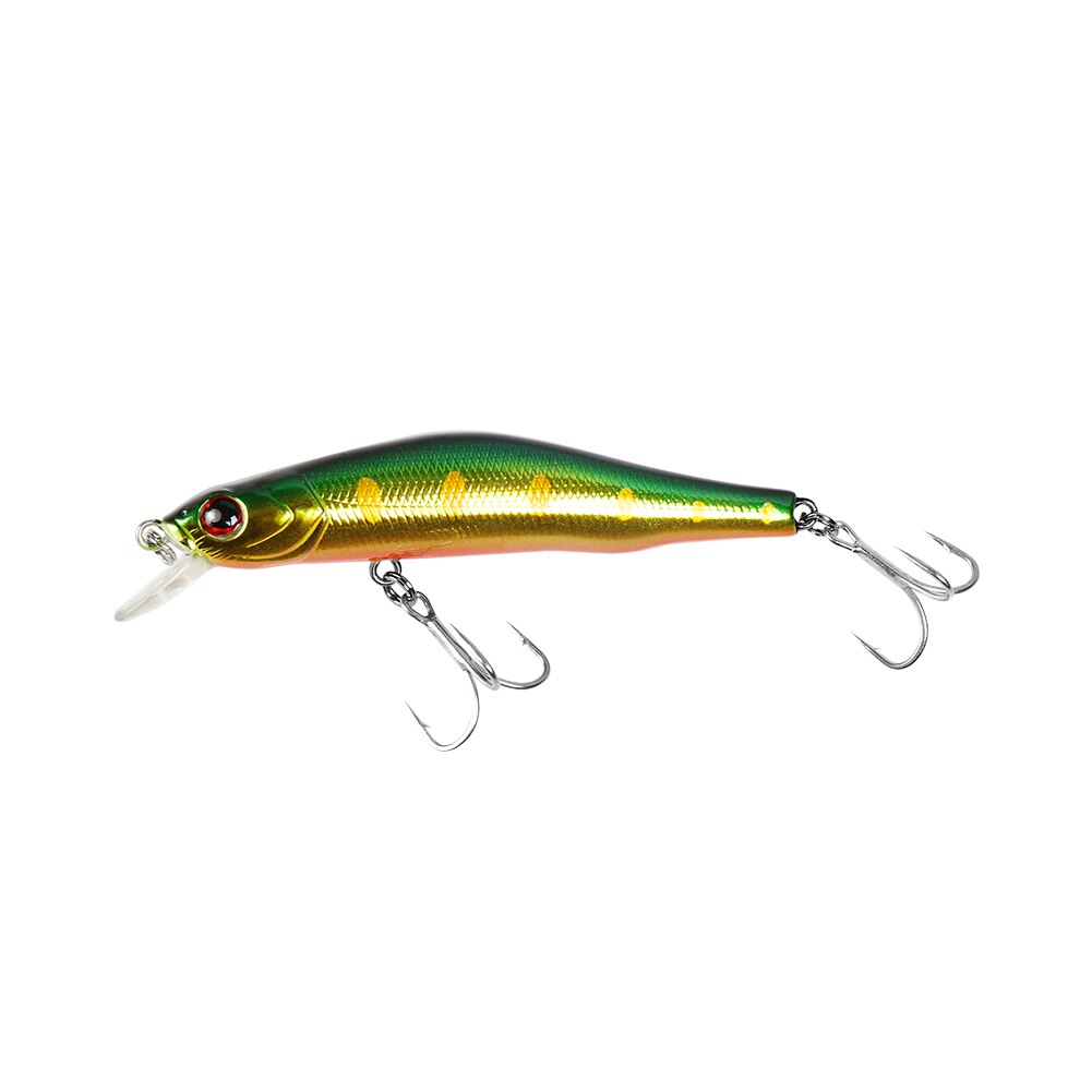 BassLegend Fishing Suspending Orbit Minnow Jerkbait Magnetic System Long Cast Bass Pike Trout Lure 80SP 80mm/8.5g: green