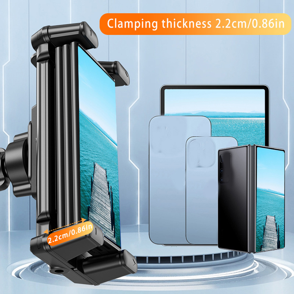 Tablet Wall Mount, 360° Rotation Tablet Holder Stand, Sturdy Base, Kitchen Wall Mount Compatible with iPad/iPhone/All 4.7-15 In