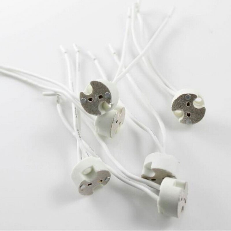 10pcs MR16 MR11 GU5.3 G4 Lamp Holder Bulb Base Halogen LED Bulbs Holder Base Socket Wire Connector