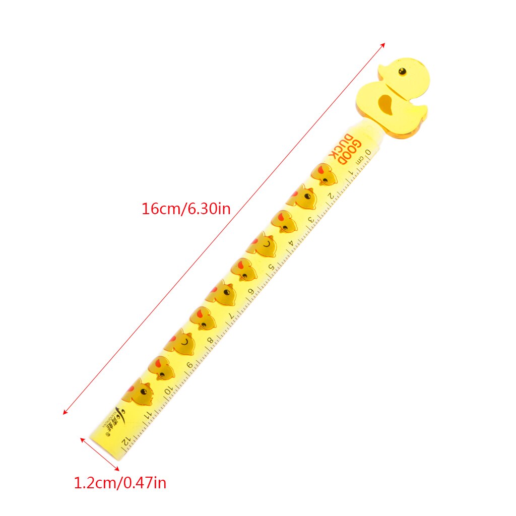 Cute Duck Plastic Straight Ruler Measuring Tool Stationery Office School Supply