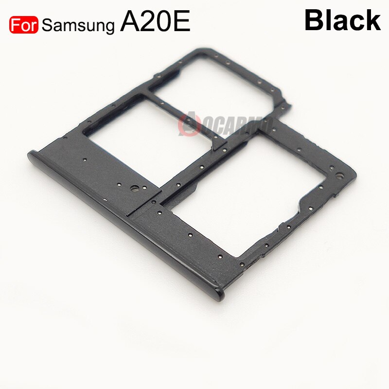 Voor Samsung Galaxy A21S A217F A20E A202 A202F A202DS Dual Sim Card Slot Lade Houder Sim Card Reader Socket Vervanging onderdelen: A20E---Black