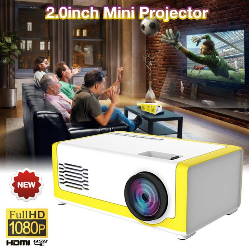 Proyector portátil Mini HD YG300 3D LED para cine en casa, 1080P AV USB SD HDMI proyectores