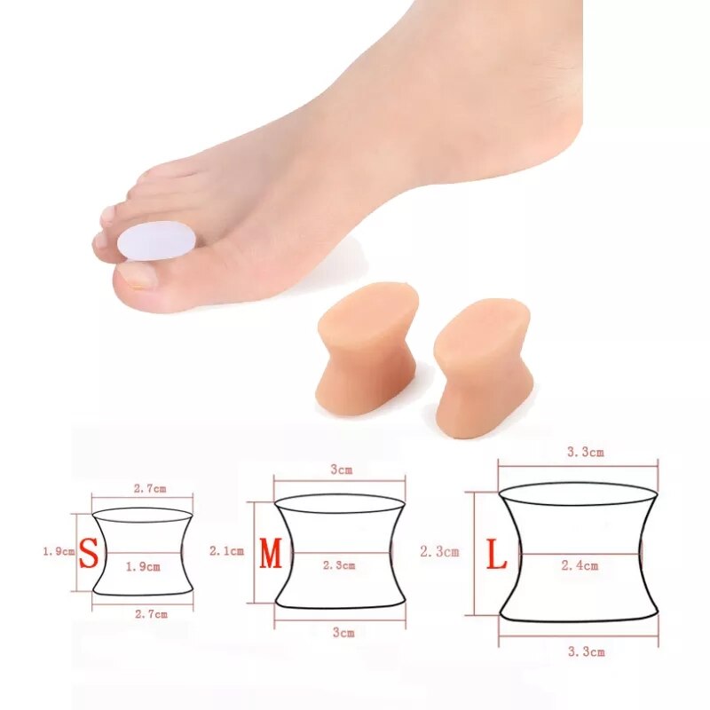 Séparateur d&#39;orteils en Gel, 1 paire = 2 pièces, entretoise de soin des pieds, redresseur de doigt, Valgus, Hallux, protecteur d&#39;oignon, correcteur orthopédique