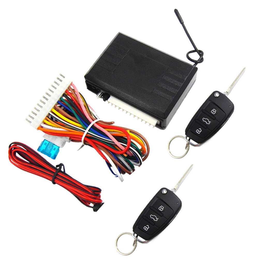 5 Pack Car Central Lock, Keyless Entry Alarm System, Auto Remote Central Kit Vehicle Door Lock with 2 Remote Controllers