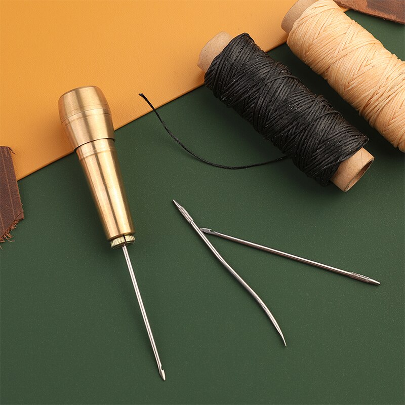 LMDZ Leather Sewing Awl Thread Kit Sewing Tool Stitcher Leather Tool Punch Hole Tools Stitcher Leather Hand Stitching Tool Sets