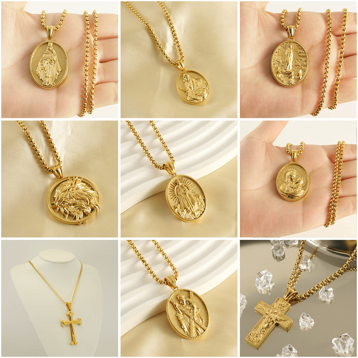 Modieuze Roestvrijstalen Ketting Voor Vrouwen Mannen Westerse Mythologie Mens Vorm Kruis Hanger Ketting