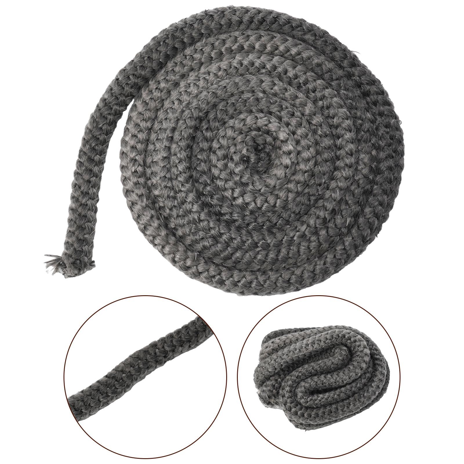 Junta de estufa de leña de 6/8/10/12/14/16/18/20mm, 2M, 3M, cuerda de sellado para chimenea, cable ignífugo de fibra de vidrio, junta de puerta de quemador de estufa de madera