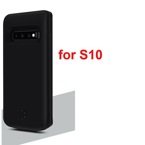 Snelle Lader Acculader Case Voor Samsung Galaxy S10 /S10 Plus/S10e Externe Batterij Power Bank 5000Mah/6000Mah Batterij Case: Black for S10