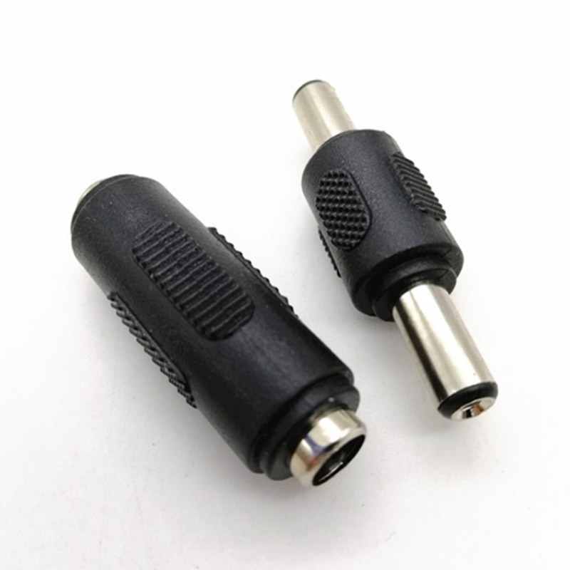 2 stücke Gerade AV RCA buchse auf buchse Video Adapter RCA Stecker auf Stecker M/M Stecker Audio- Adapter 5.5*2,1mm Schwarz Jack