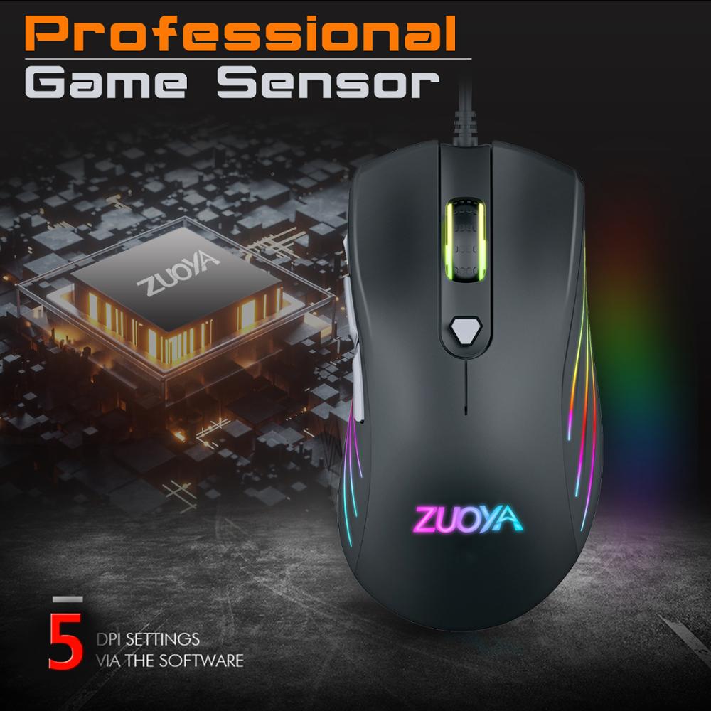 Original Wired Profession Gaming Mouse Mice 3600/7200DPI RGB Backlight LED Optical Sensor 7 Button For Laptop Computer PC Gamer