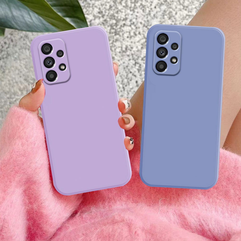 For Samsung A53 A33 A73 A23 A22 A13 5G Case Colorful Silicone Shockproof Square Phone Case Fundas Galaxy A13 A23 A22 Cover Coque