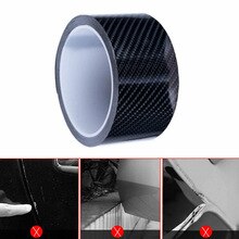 Koolstofvezel auto sticker dorpelbeschermer scuff plate 5cm * 300cm de hele carrosserie