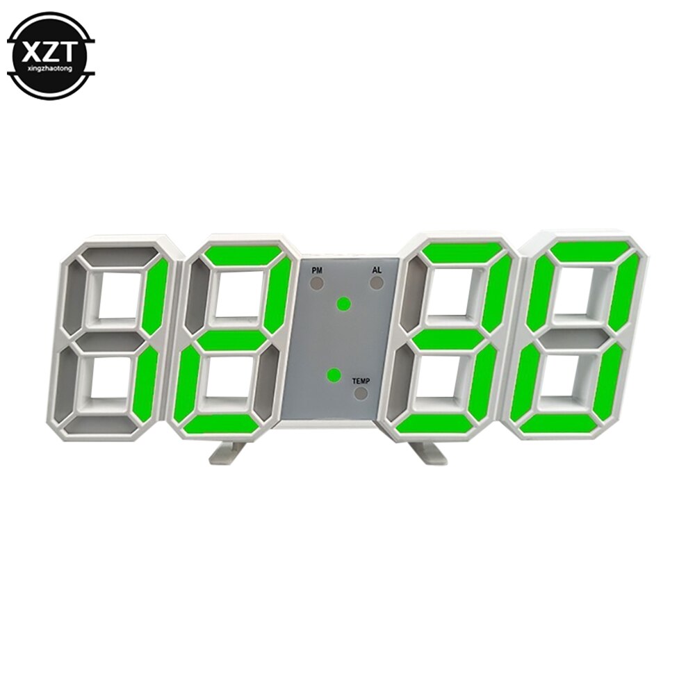 1Pcs LED Digital Alarm Clocks Wall Clocks Hanging Watch Snooze Table Clocks Calendar Thermometer Electronic Clock Digital Clocks