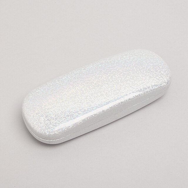 Pu Bril Case Lenzenvloeistof Doos Bescherming Bling Student Meisjes Eyewear Zonnebril Opslag Containers Voor Vrouwen: White