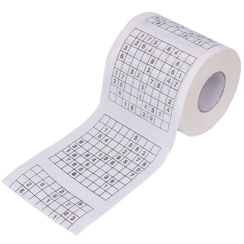 Papel tisú duradero Sudoku Su papel higiénico impreso rollo puzle juego papel higiénico rollos de 2 capas