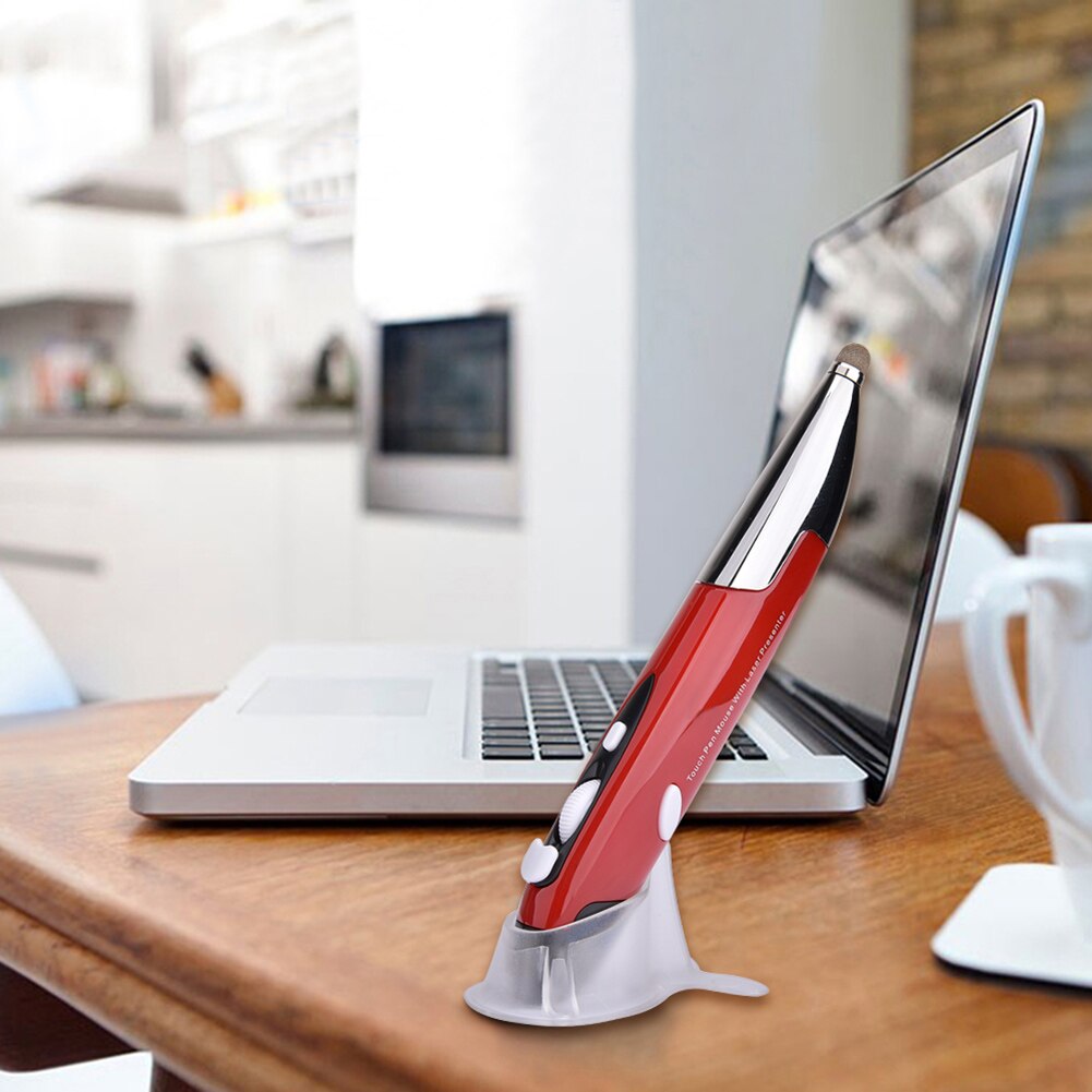 PR-06 3 in 1 Stylus Pen RF 2.4GHz Wireless Mouse Pen Presenter PPT Clicker Vertical Pen Shape Computer Stylus Battery Mouse