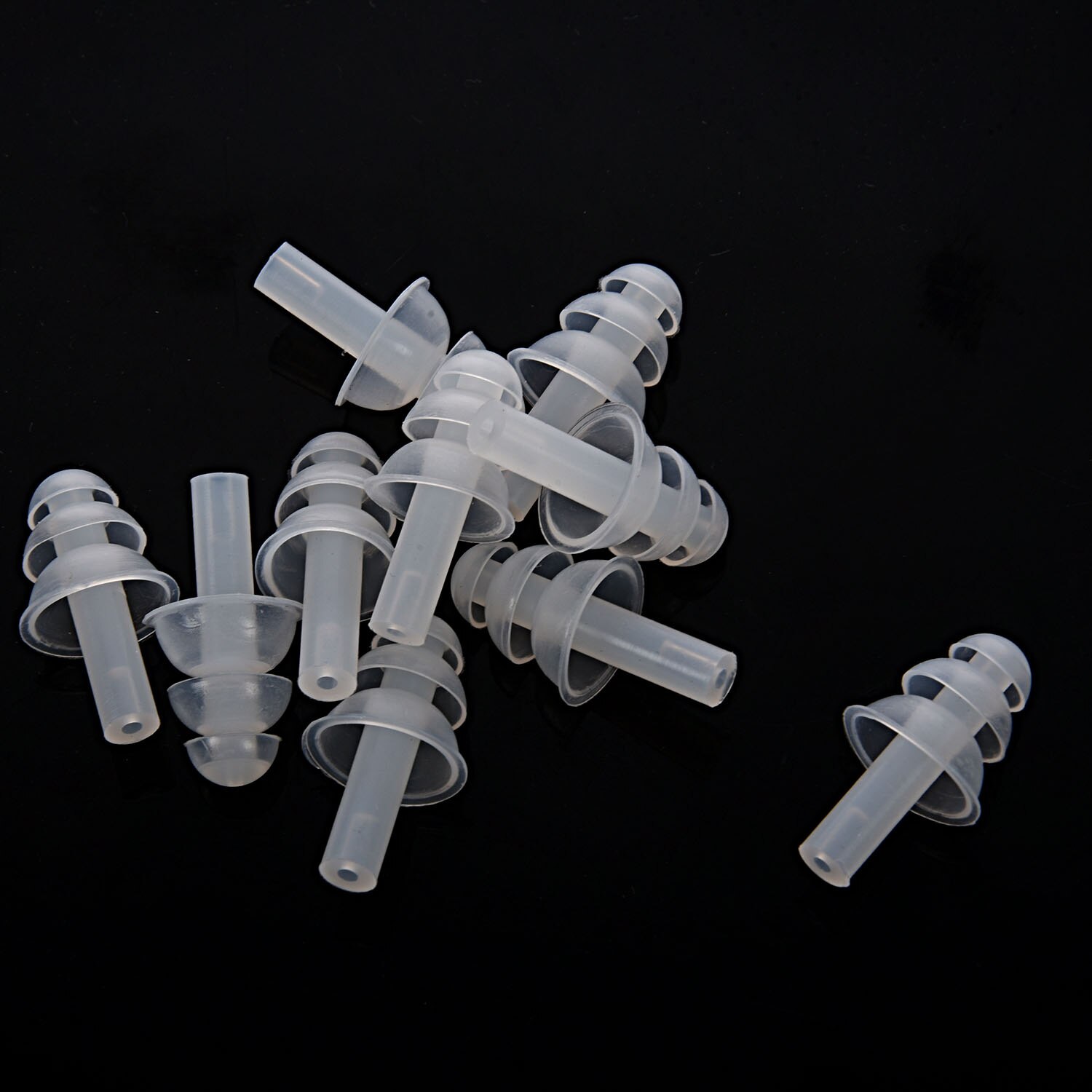 5 Pair Soft Silica Gel Swim Earphones Earplug Transparent Protection