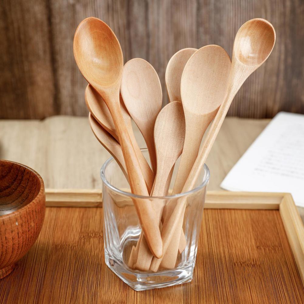 Wooden Spoon Bamboo Kitchen Cooking Utensil Tool Soup Teaspoon Catering For Kicthen Wooden Spoon