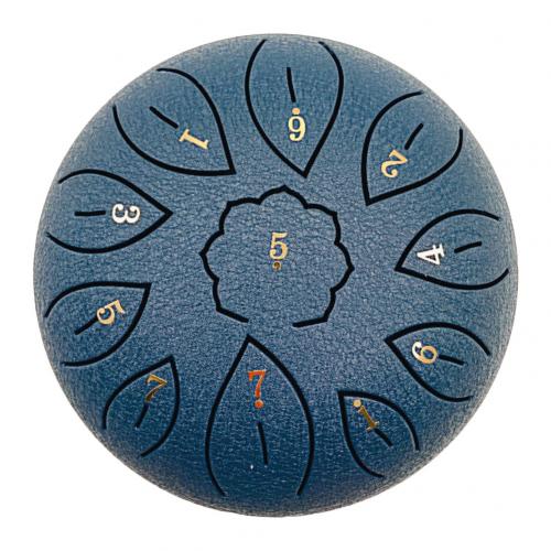 6 Inch 11 Tone C Key Buddhist Chanting Sound Healing Meditation Singing Drum Carrying Bag Percussion Instruments: Cyan blue