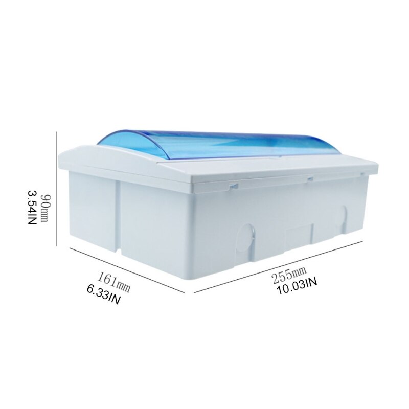 4-6 Ways Plastic Distribution Box Transparent Lid Power Distribution Protection Box For Miniature Circuit Breaker 87HA