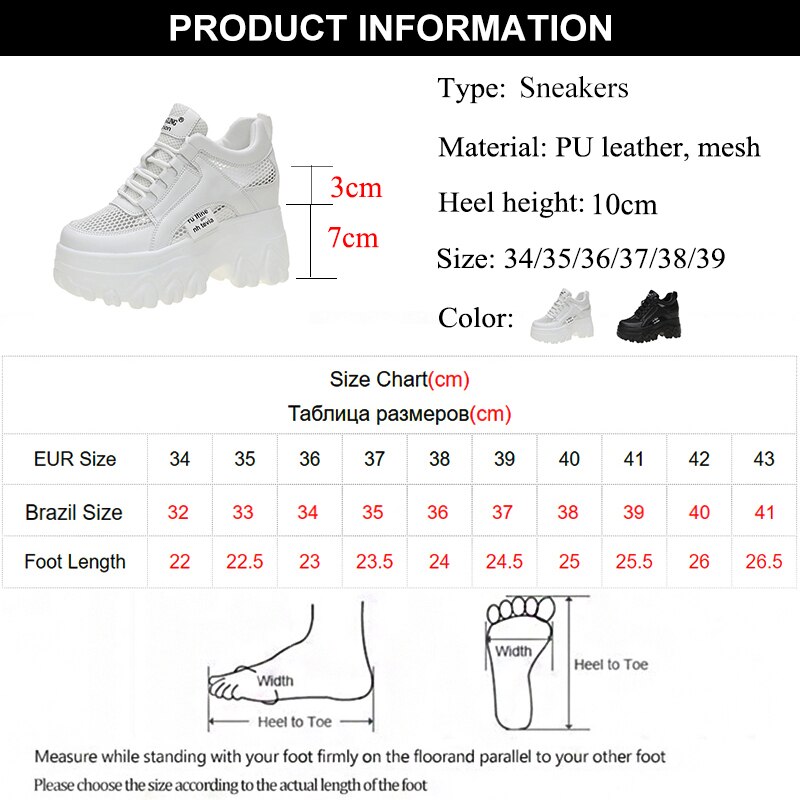 Rimocy Breathable Mesh Women's Wedges Heels Sneakers 2022 Lace Up Chunky Platform Trainers Woman White Thick Heel Sports Shoes