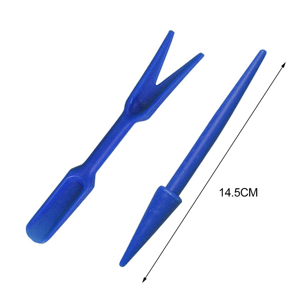 2pcs Succulents Transplanting Seedlings Planting Tools Garden Planter Kit: 	Blue