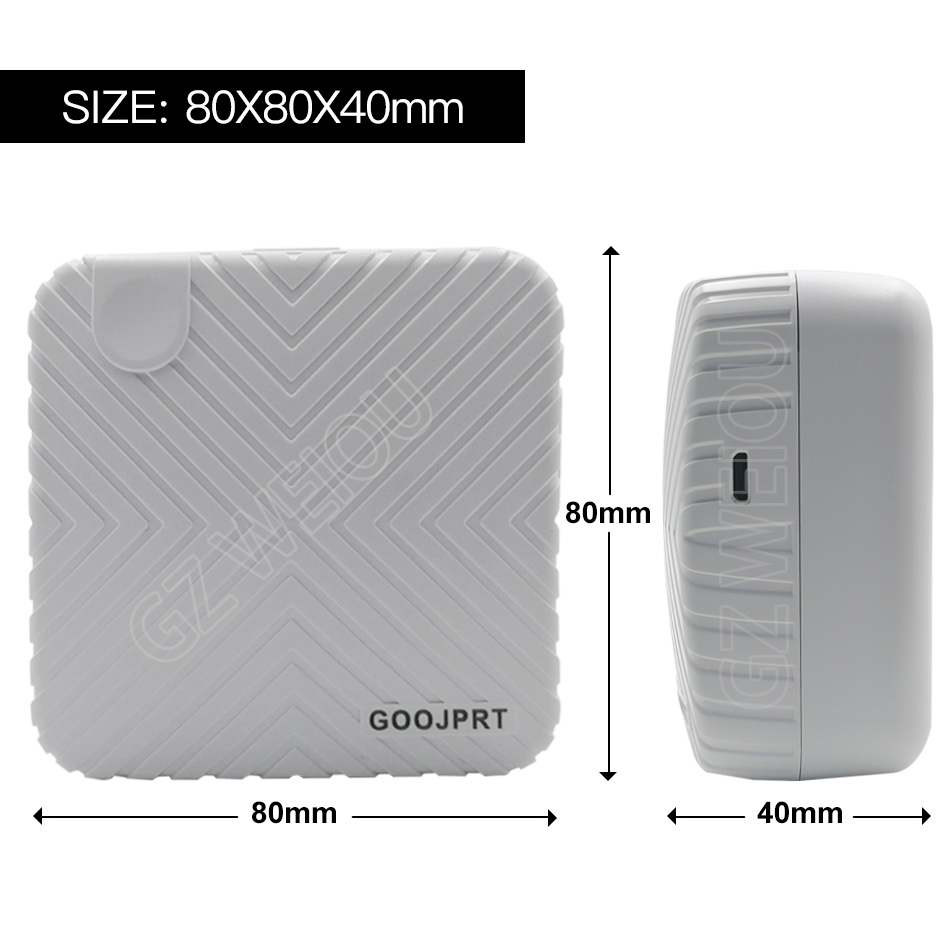 Peripage 58mm mini lomme trådløs printer bluetooth fotoprinter 4.0 til android ios mobiltelefon