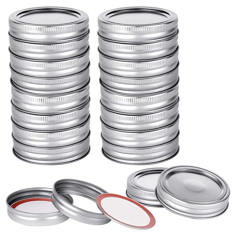 Ensemble de vases et d'anneaux Mason Jar, pour la mise en conserve à bouche régulière, type fendu et anti-fuite, bocaux à bille Kerr, 70mm, 20 pièces: Default Title