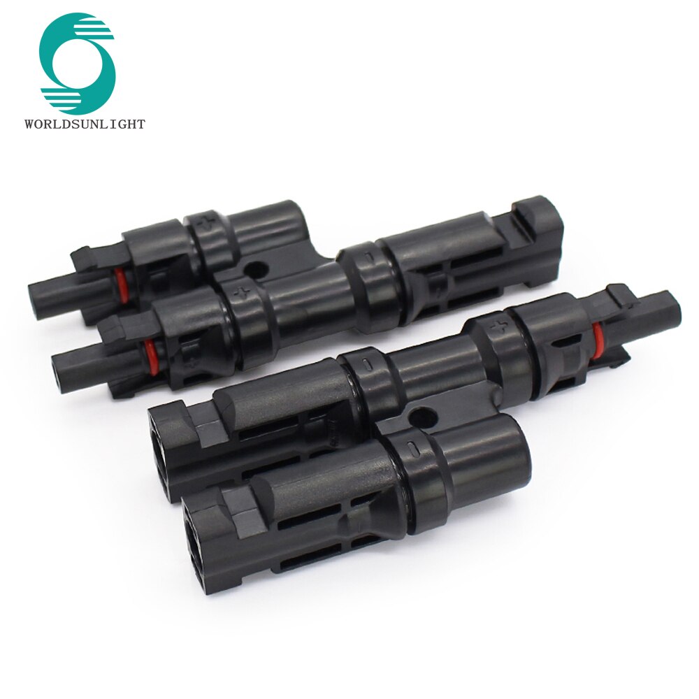 1 paar WSPVT2 IP67 1000v 2 zu 1 mc4 solar pv t zweig stecker für Solar Panel Parallel Verbindung