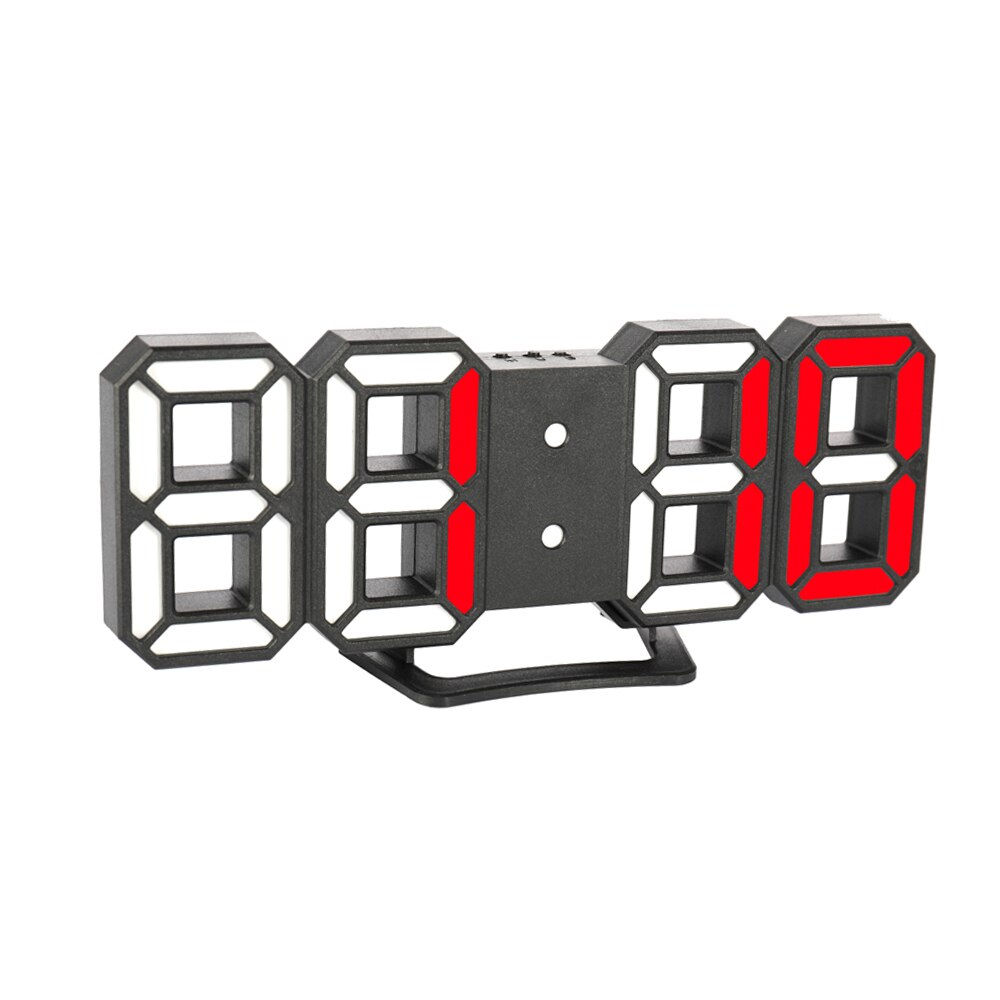 3D LED Digital Clock with Night Mode Adjust the Brightness Electronic Table Clock Alarm Clock Wall Glowing Hanging Clocks: 7