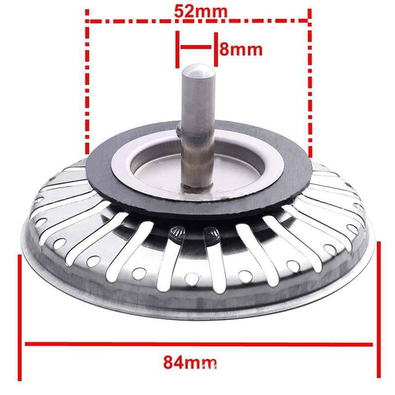84MM Badkamer Gootsteenzeefje 304 Roestvrij Staal Water Stopper Sink Sink Water Filter Plug Aanrecht Accessoires