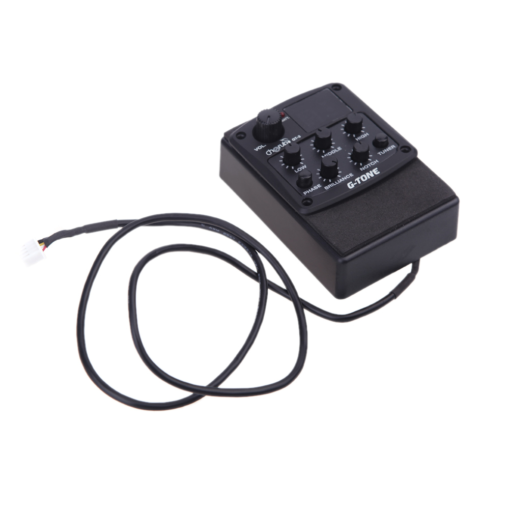 Cherub GT-3 G-Tone 3-Band Eq Akoestische Gitaar Voorversterker Piezo Pickup Lcd Equalizer Met Tuner