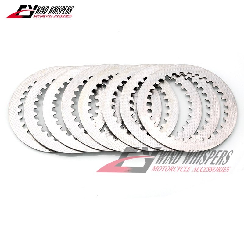 Motorrad Stahl Kork Papier Reibung Kupplung platten Rabatt einstellen Für Yamaha FJ09 FZ-09 MT-09 MT-09A ABS Tracer 900 YZF R1: 8Stck Stahl