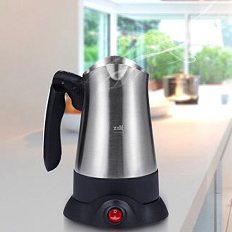 270ML Portable Turkey Coffee Maker Electrical Stainless Steel Coffee Pot Cafeteira Expresso Food Grade 360 Degree Coffee Kettle