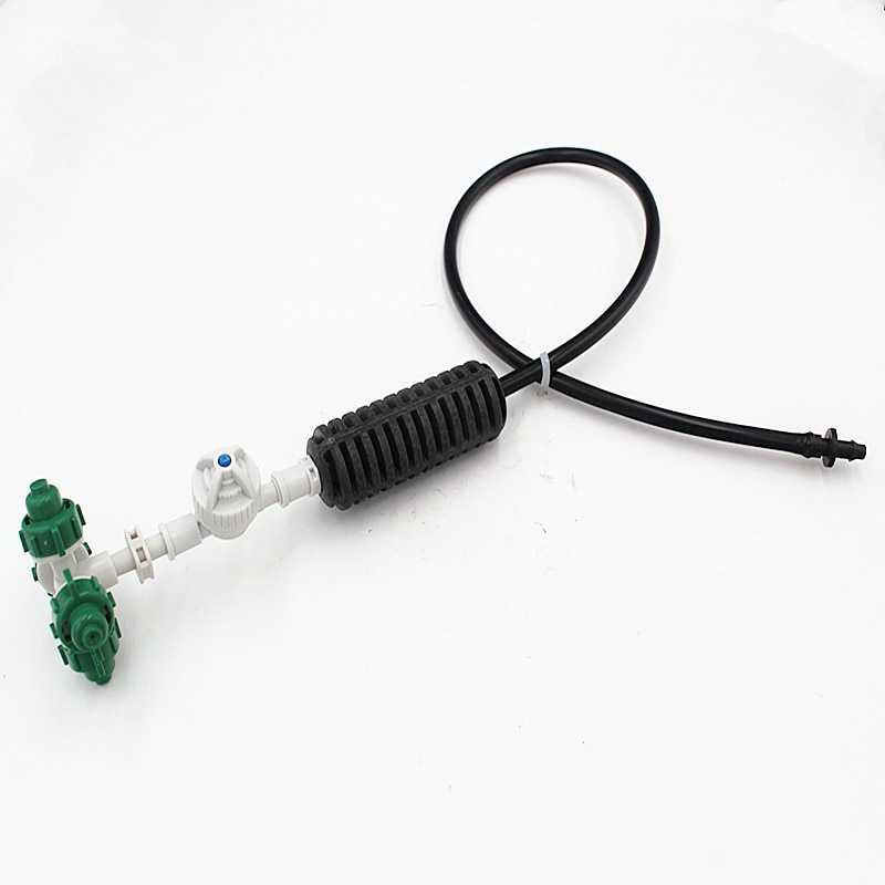 10 unids/pack nebulizador Cruz de nebulización de colgando ensamblaje de aspersor colgante para enfriamiento para jardín de riego BY001