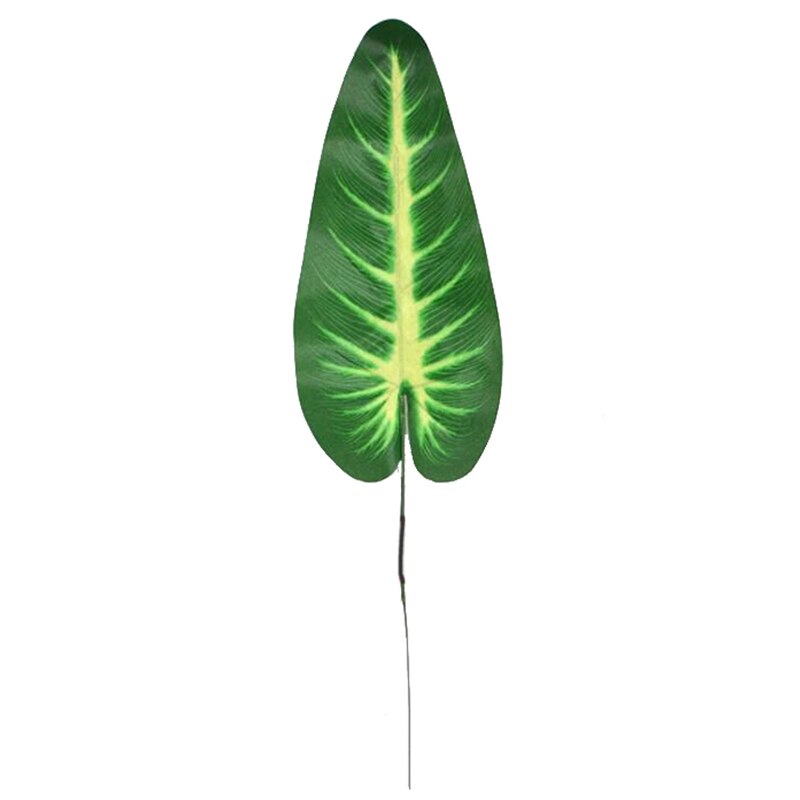 Hojas artificiales de 20 piezas, plantas verdes, hojas tropicales, verdes, para arreglos florales, decoración de boda: S 38x10 20pcs