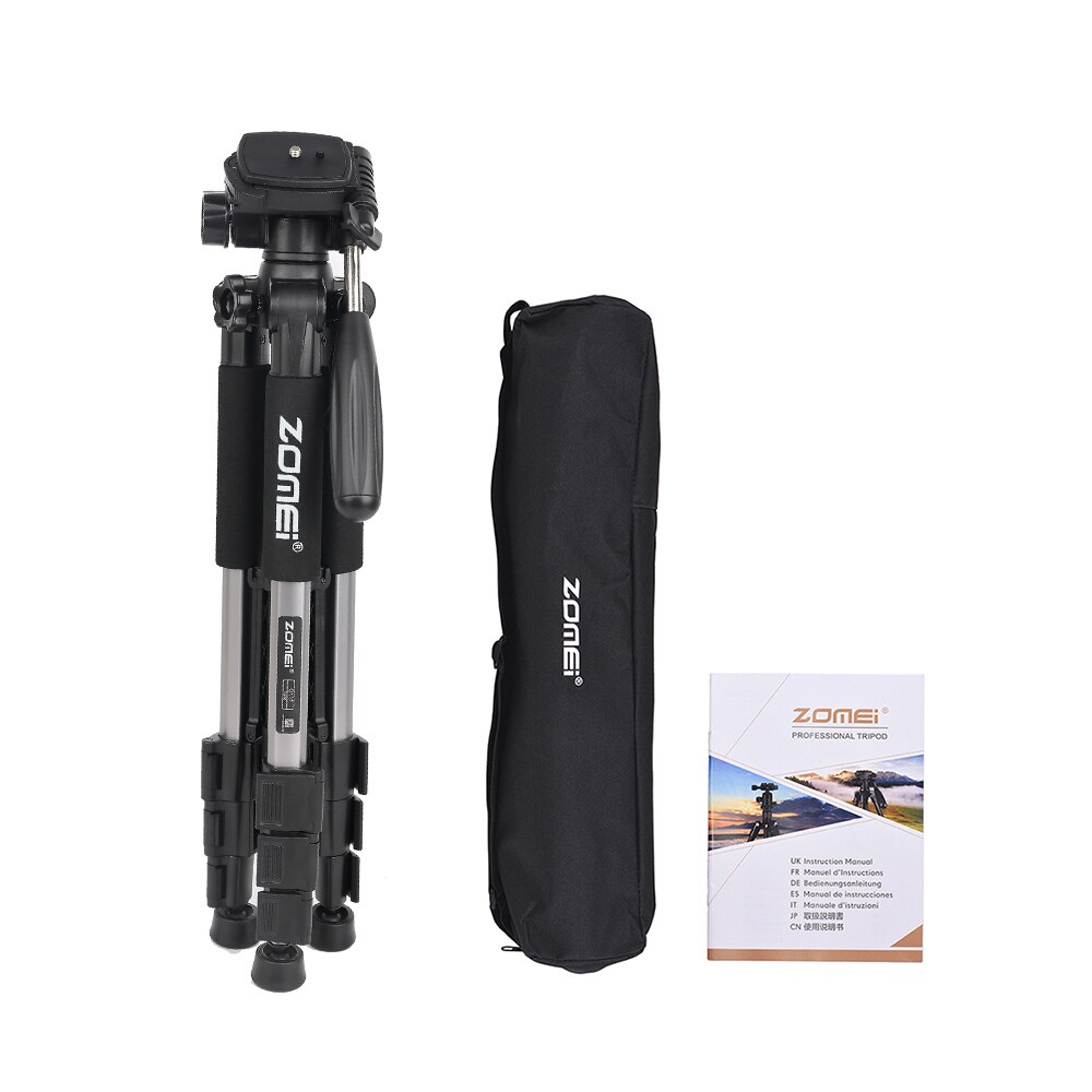 ZOMEI Q111 Tripod Lightweight Portable Aluminum Alloy Camera Travel Tripod with Quick Release Plate/ Carry Bag for DSLR Camera