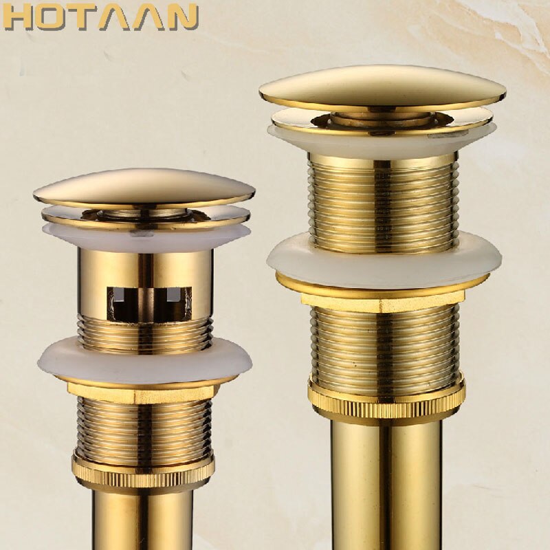 En Retail Modern Golden Brass Basin Sink Drain Waste Vanity Afdruiprek Wastafel Afval YT-5141G