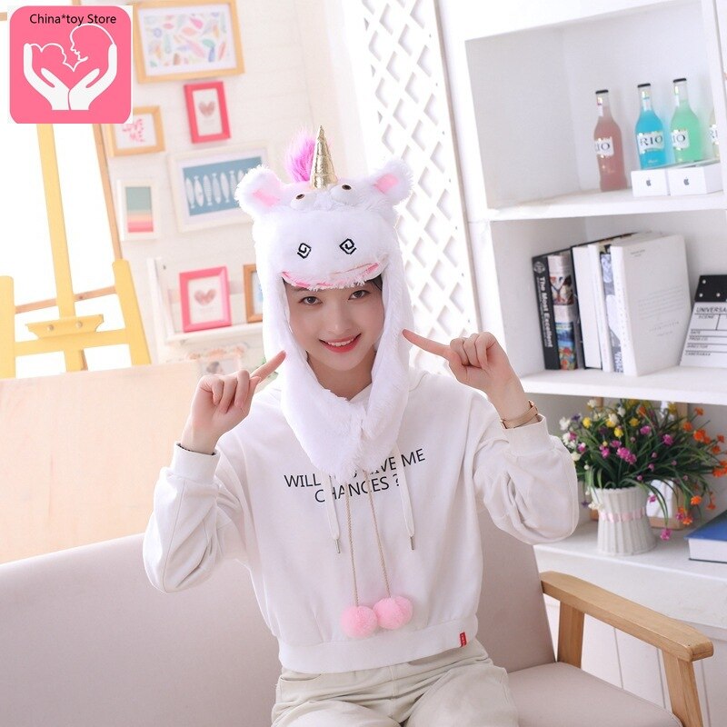 Vibrato jouet blanc tout compris licorne couvre-chef chapeau Photo accessoires Photo Airbag chapeau PP coton
