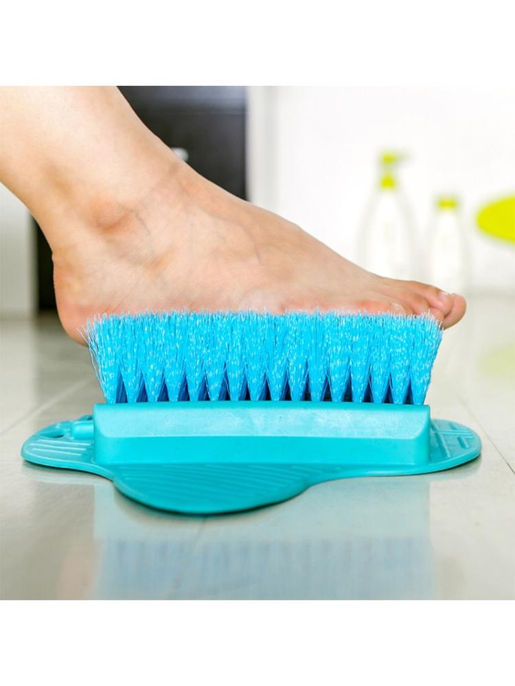 Plastic Bath Shower Foot Brush Scrubber Bath Shoe Feet Massage Slippers Brush 28TA