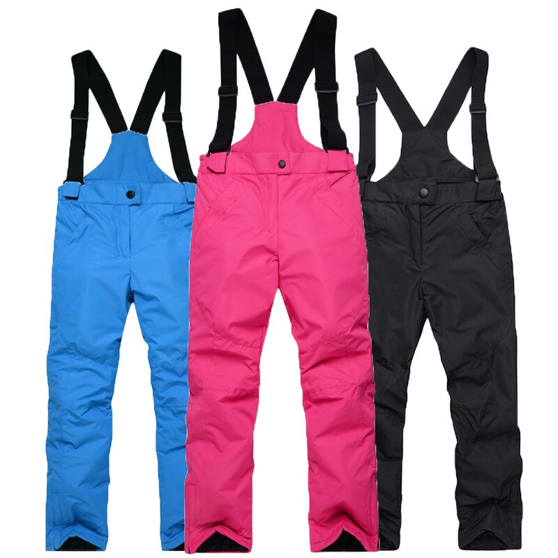 Crianças inverno quente ao ar livre snowboard calças de esqui meninos meninas montanha à prova dwindproof água vento isolado neve calças de esqui