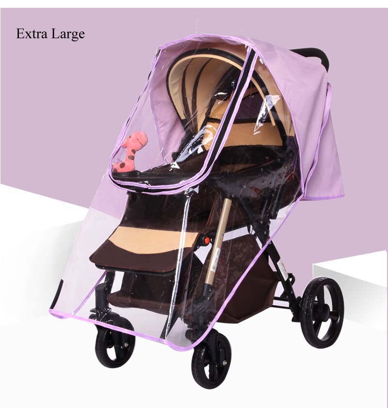 Waterdichte Regenhoes Voor Wandelwagen Stof Kinderwagens Winkelwagen Regenjas Regenhoes Voor Kinderwagen Kinderwagens Accessoires Kinderwagens: purple-extra large