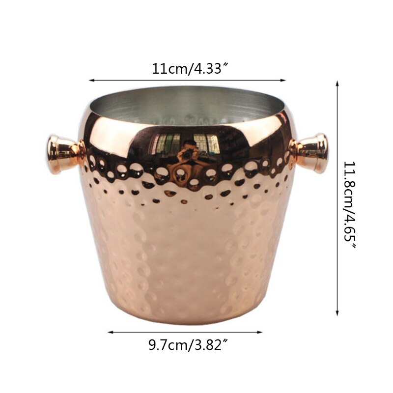 1 L Stainless Steel Ice Bucket Chilling Beer Champagne Wine Beer Cooler KTV Bar Accessory