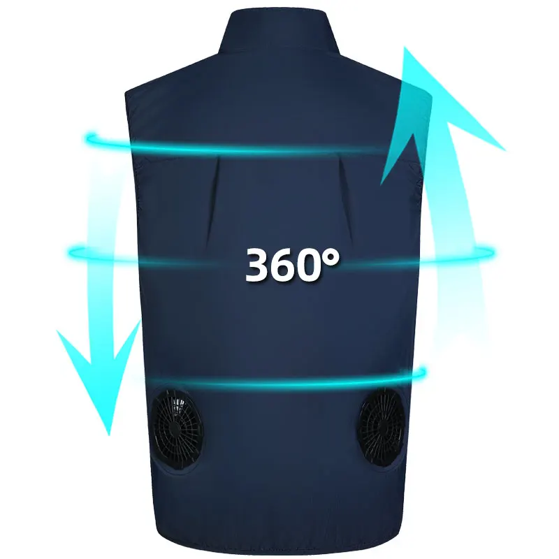 Zomerse visvest, koelvest voor mannen, ventilatorvest, airconditioningkleding voor vrouwen, ventilatorkleding, klimvest, koelvest voor het lichaam.