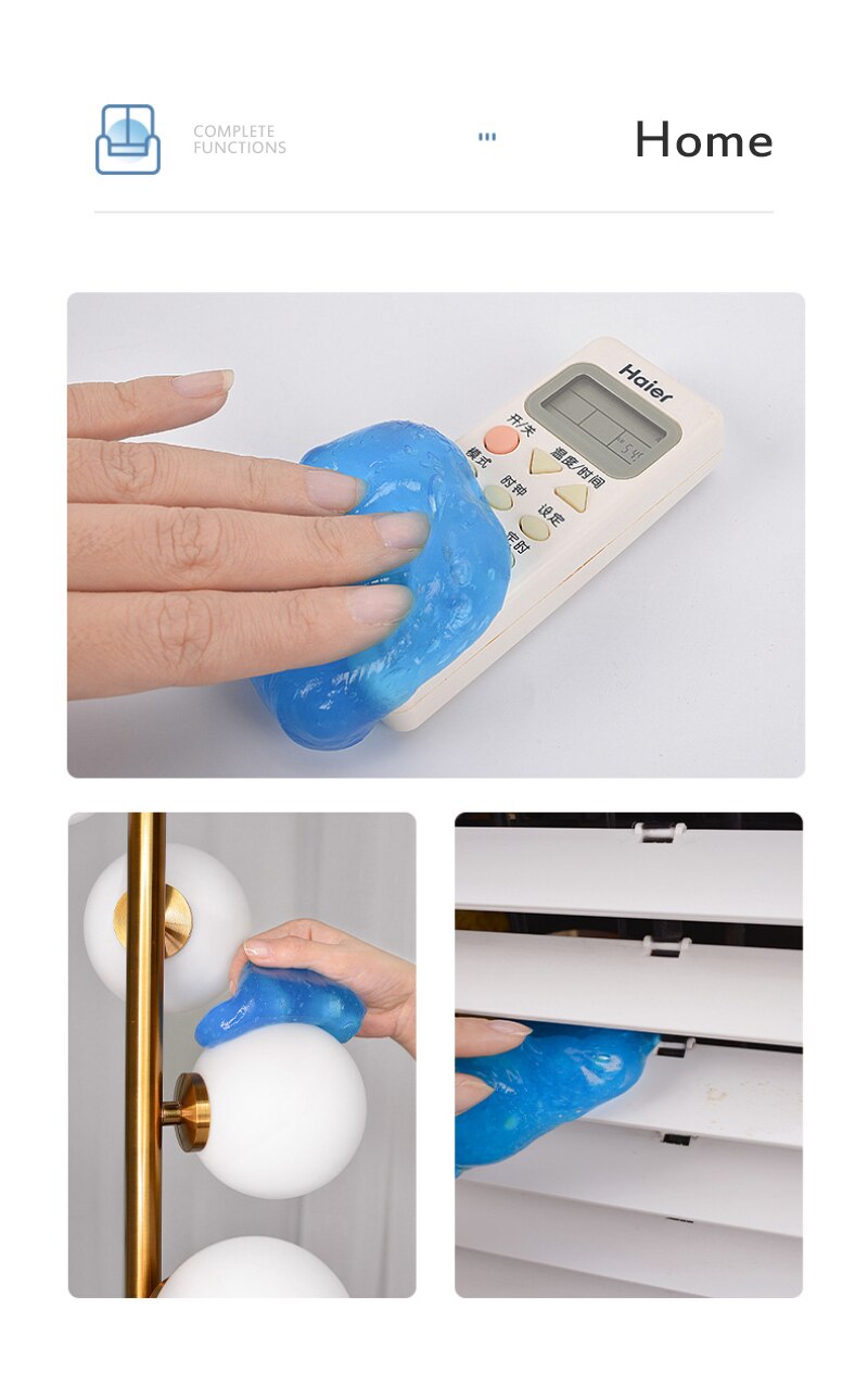 Gel Limpiador de teclado, limpieza del hogar, coche y oficina, artefacto de limpieza, gel de limpieza, reutilizable, pantalla para teclado, limpieza de coche