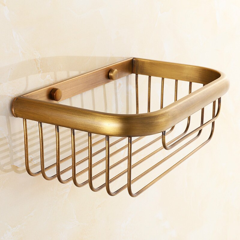 Juegos de accesorios tallados de latón antiguo para baño, accesorios de baño de bronce cepillado europeo, latón macizo tallado, producto para baño gy5: storage shelf