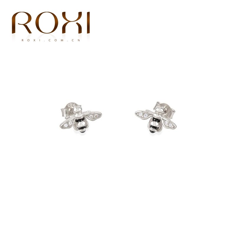 Roxi Punk Animal Snake Kraakbeen Oorbellen Voor Vrouwen Meisjes Leuke Insect Bee Kat Piercing Mooie Stud Oorbel Zilver 925 Sieraden: Bee A silver