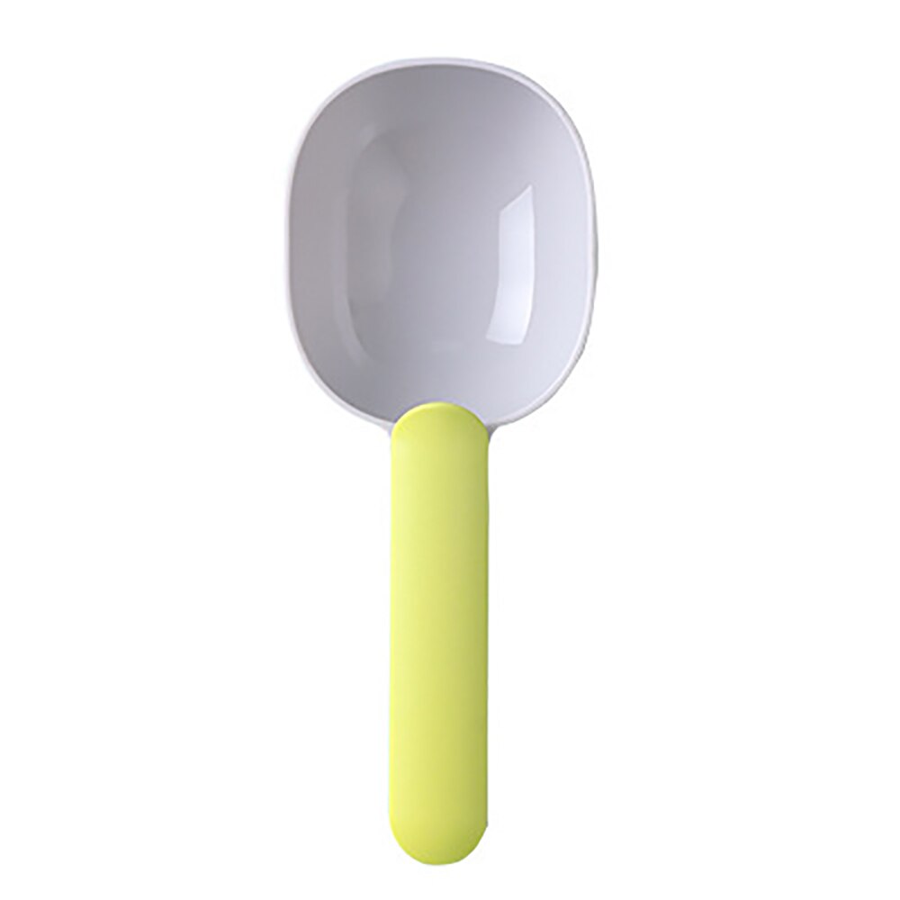 Multi-function Portable Food Scoop with Plastic Sealing Clip Measuring Scoops Rice Spoon Grain Shovel Measuring Flour Scoops: yellow gray