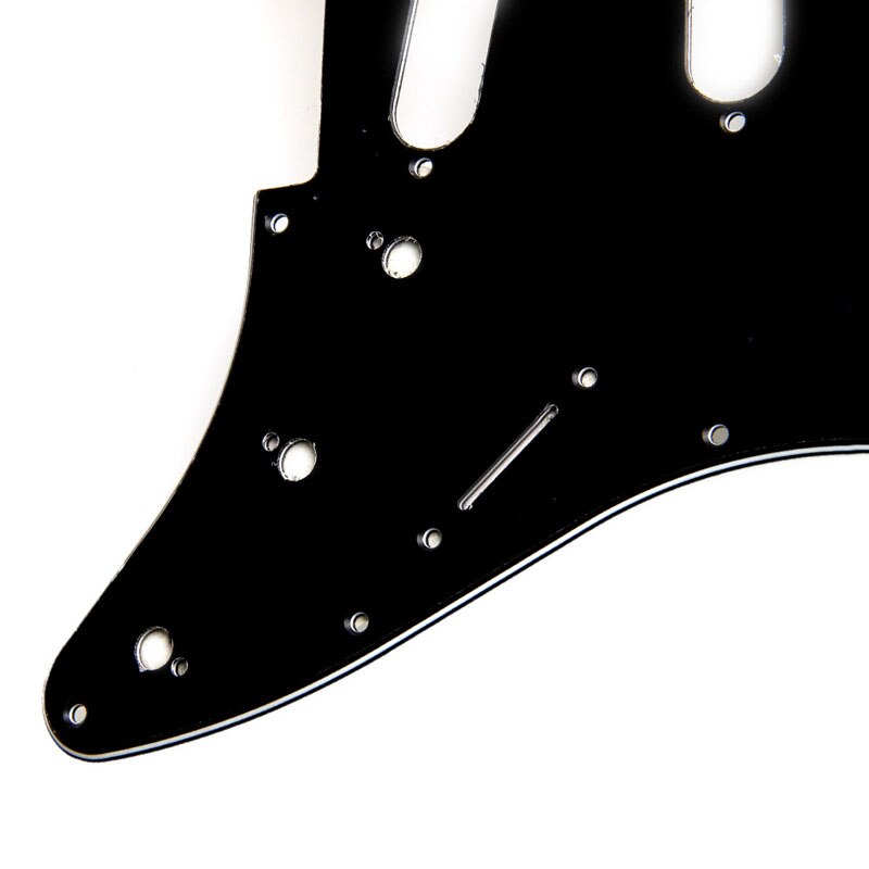 3Ply Electric Guitar Pickguard Scratch Plate for Fender Strat Stratocaster Black